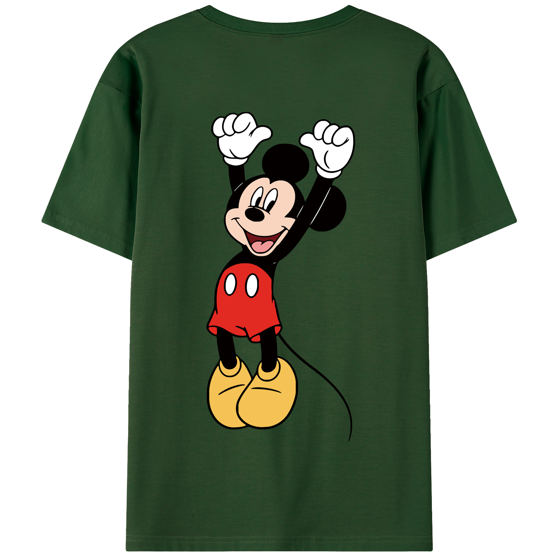 （画像用） ミッキーマウス Mickey Mouse 綿100％半袖Tシャツ（背面プリント）